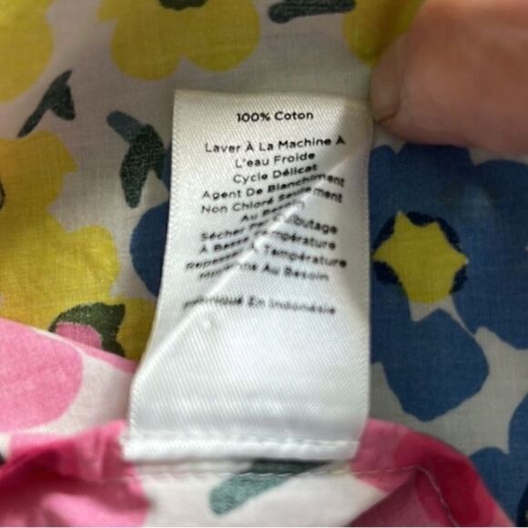 Talbots Vibrant Multi Floral Button Up Blouse - Picture 7 of 8